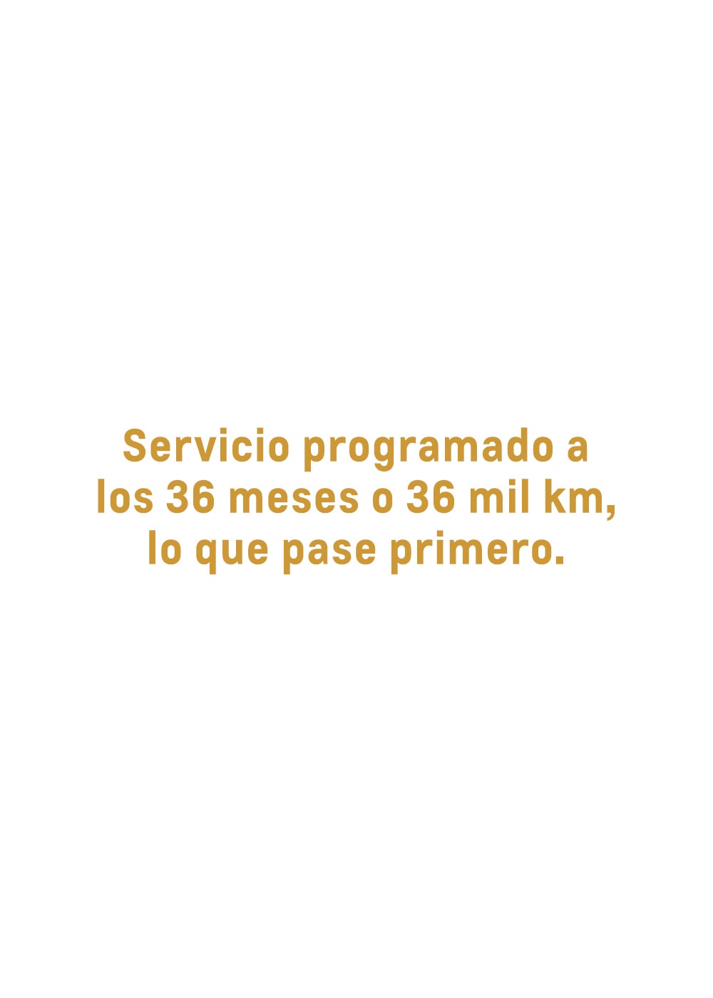 Chevrolet Servicio Certificado programado a los 36 meses o 36 mil kilómetros, lo que pase primero